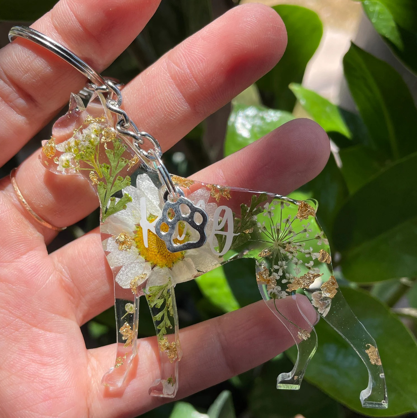 Boxer Flower Keychain