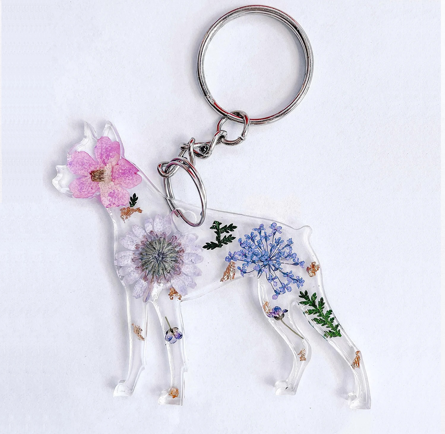Boxer Flower Keychain